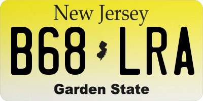 NJ license plate B68LRA
