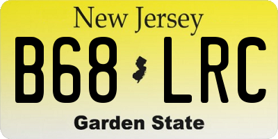 NJ license plate B68LRC