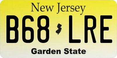 NJ license plate B68LRE