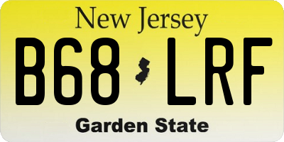 NJ license plate B68LRF