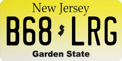 NJ license plate B68LRG