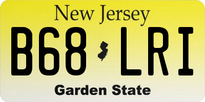 NJ license plate B68LRI