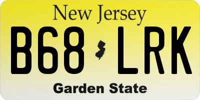 NJ license plate B68LRK