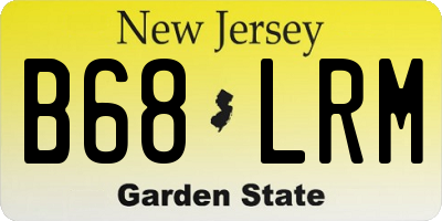 NJ license plate B68LRM