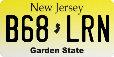 NJ license plate B68LRN