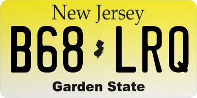 NJ license plate B68LRQ