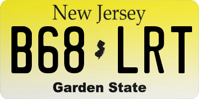NJ license plate B68LRT