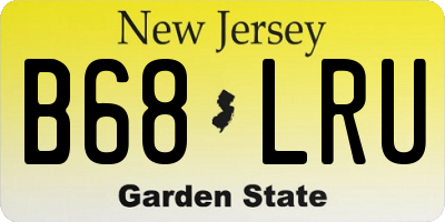 NJ license plate B68LRU