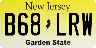 NJ license plate B68LRW