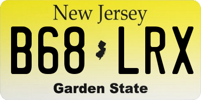 NJ license plate B68LRX