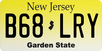 NJ license plate B68LRY