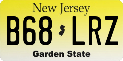 NJ license plate B68LRZ