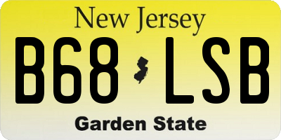 NJ license plate B68LSB