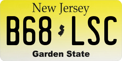 NJ license plate B68LSC