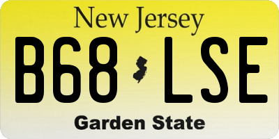 NJ license plate B68LSE