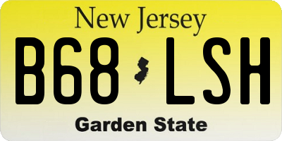 NJ license plate B68LSH