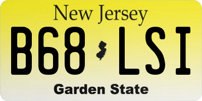NJ license plate B68LSI