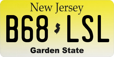 NJ license plate B68LSL