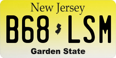 NJ license plate B68LSM