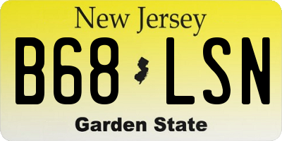 NJ license plate B68LSN