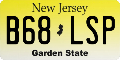 NJ license plate B68LSP