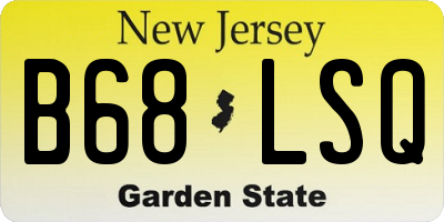 NJ license plate B68LSQ