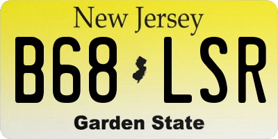 NJ license plate B68LSR
