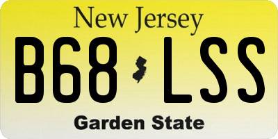 NJ license plate B68LSS