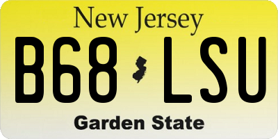 NJ license plate B68LSU
