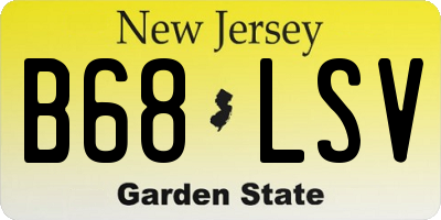 NJ license plate B68LSV