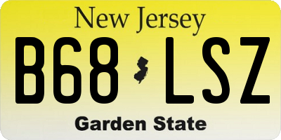 NJ license plate B68LSZ