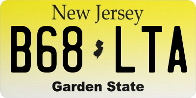 NJ license plate B68LTA