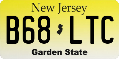 NJ license plate B68LTC