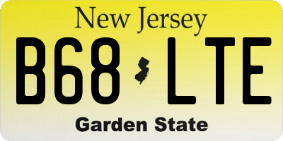NJ license plate B68LTE