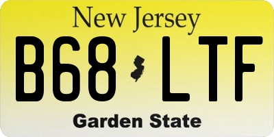 NJ license plate B68LTF