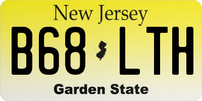 NJ license plate B68LTH