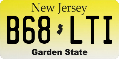 NJ license plate B68LTI