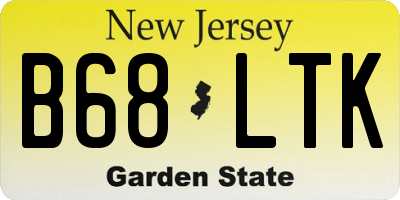 NJ license plate B68LTK