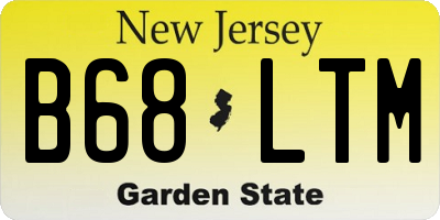 NJ license plate B68LTM