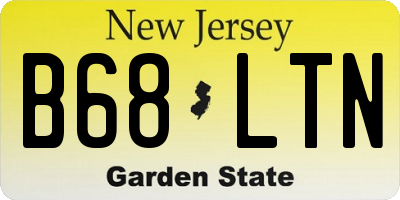 NJ license plate B68LTN
