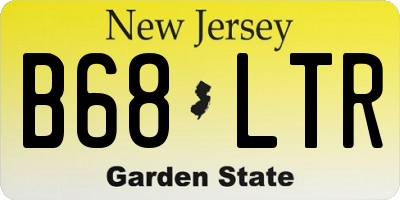 NJ license plate B68LTR