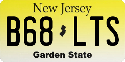 NJ license plate B68LTS