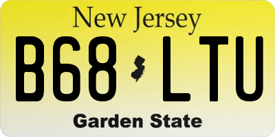 NJ license plate B68LTU