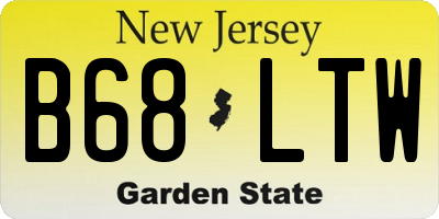 NJ license plate B68LTW