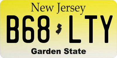 NJ license plate B68LTY