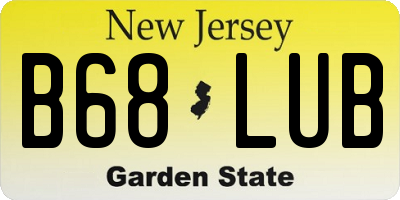NJ license plate B68LUB