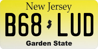 NJ license plate B68LUD