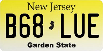 NJ license plate B68LUE