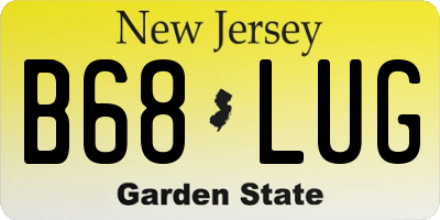 NJ license plate B68LUG