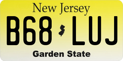 NJ license plate B68LUJ